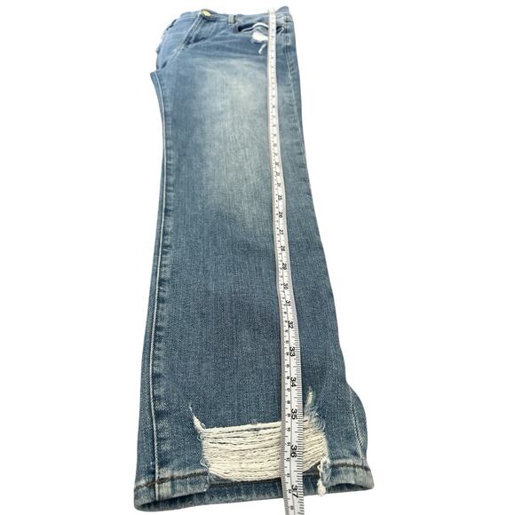 Frame Jeans Womens Size 29 Blue Denim Le High Straight Fit Distressed Ankle - Picture 7 of 10